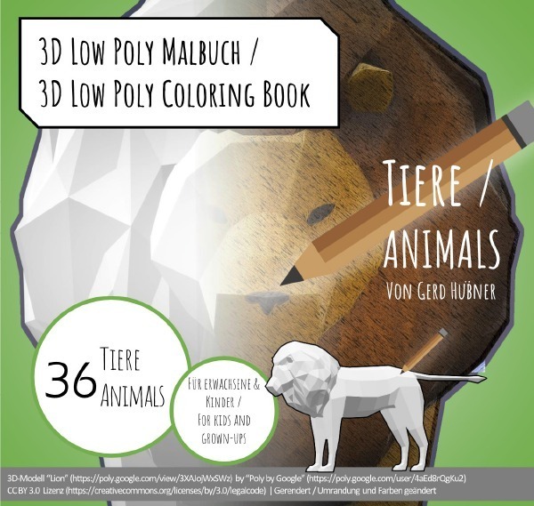 Cover: 9783750279278 | 3D Low Poly Malbuch (für Erwachsene & Kinder) 3D Low Poly Coloring...