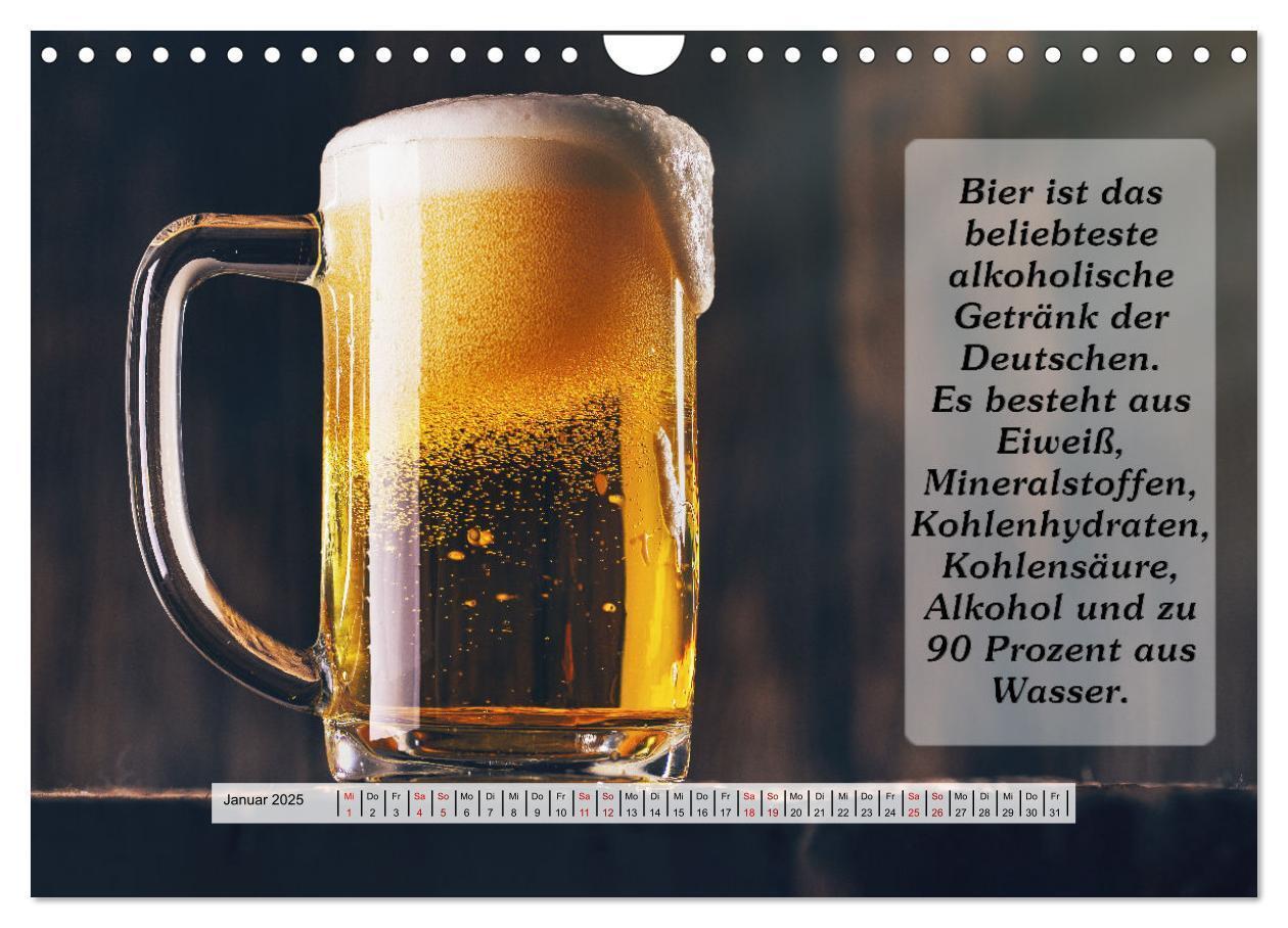 Bild: 9783435037094 | Wissenswertes über Bier (Wandkalender 2025 DIN A4 quer), CALVENDO...