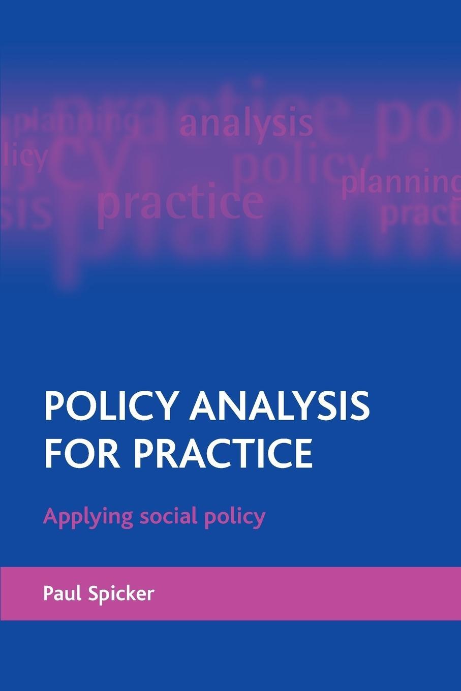 Cover: 9781861348258 | Policy analysis for practice | Paul Spicker | Taschenbuch | Paperback