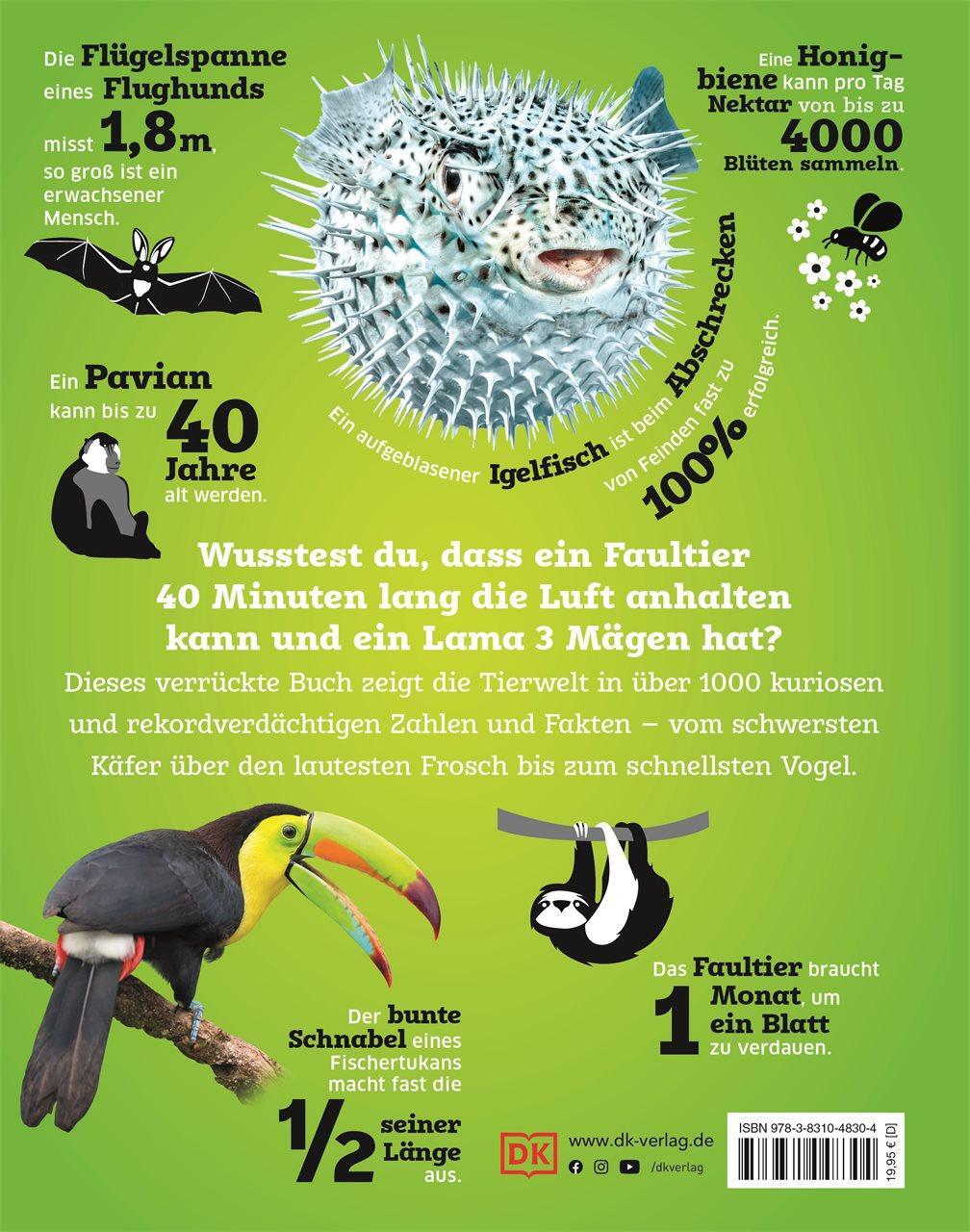 Rückseite: 9783831048304 | Unsere Welt in Zahlen. Tiere | DK Verlag - Kids | Buch | 192 S. | 2024