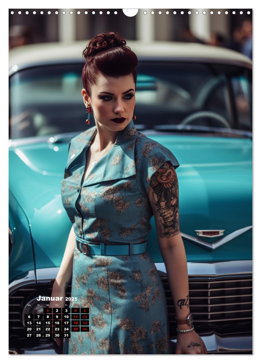 Bild: 9783435858019 | Rockabilly (Wandkalender 2025 DIN A3 hoch), CALVENDO Monatskalender