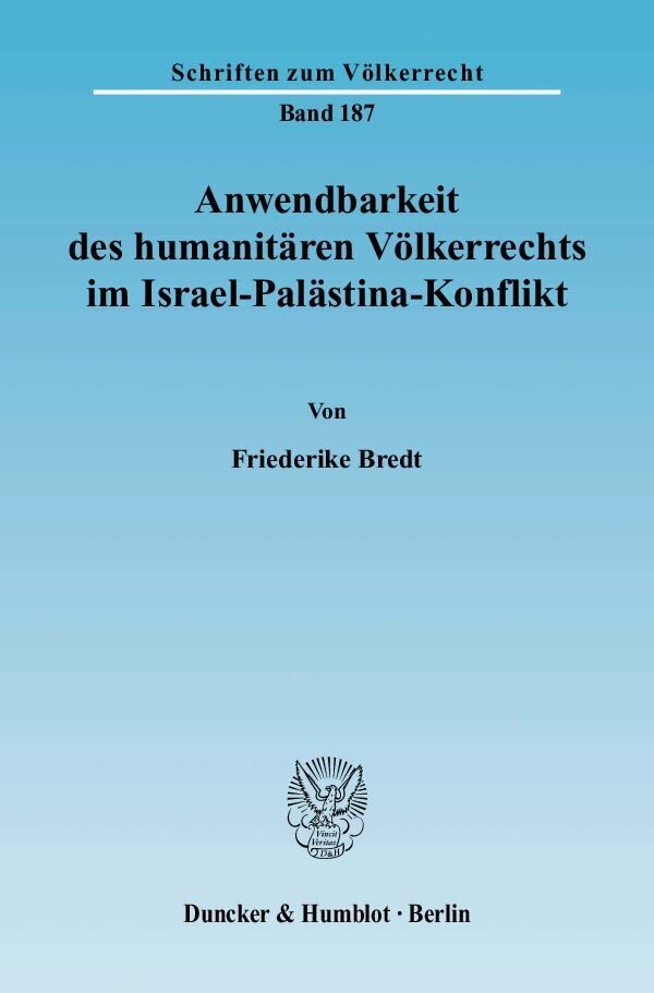 Cover: 9783428127788 | Anwendbarkeit des humanitären Völkerrechts im...