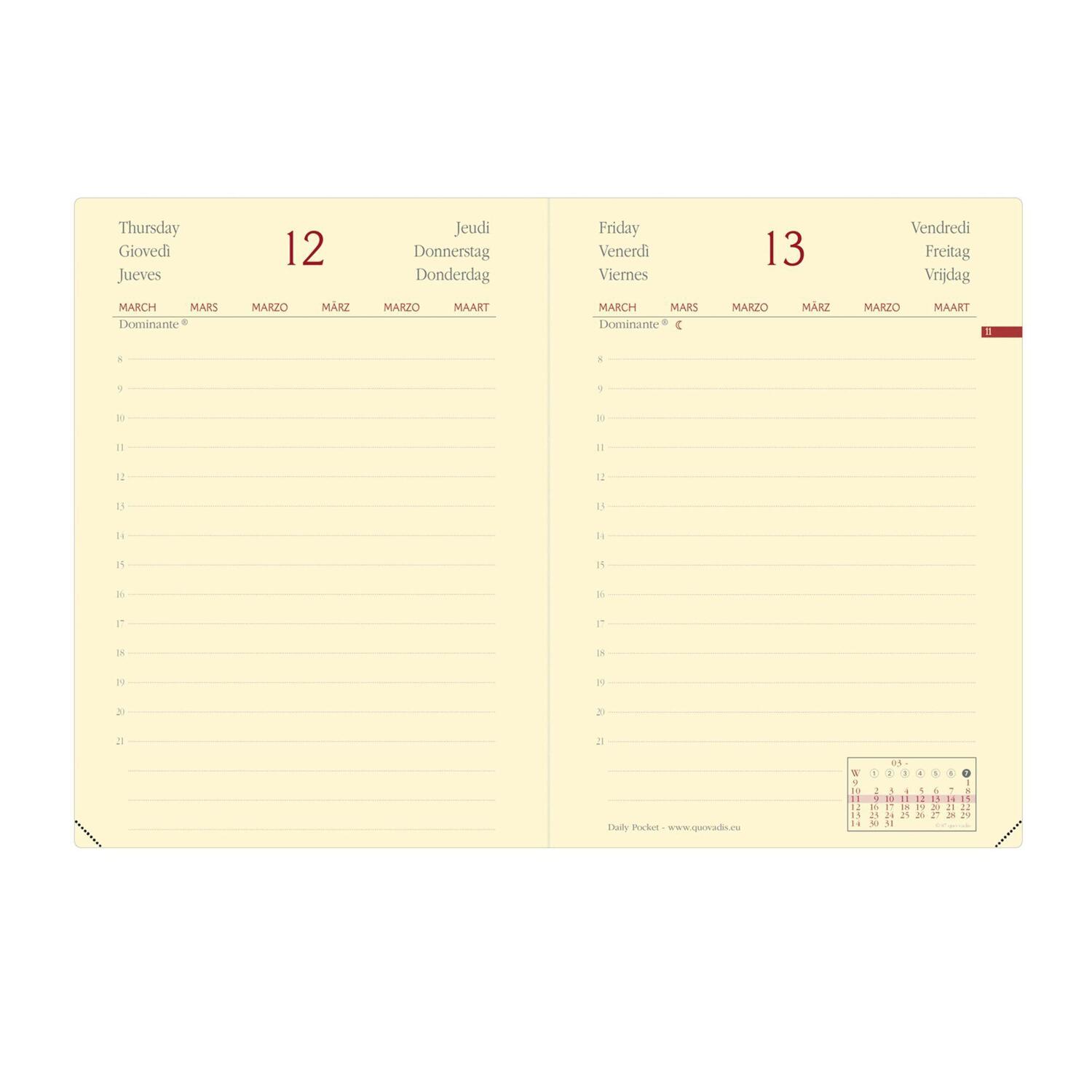 Bild: 3371010486991 | DAILY POCKET VZ Silk Marine 2025 | Die Terminkalender: Taschenformate