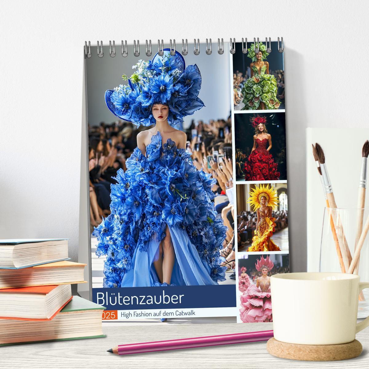 Bild: 9783457226568 | Blütenzauber. High Fashion auf dem Catwalk (Tischkalender 2025 DIN...