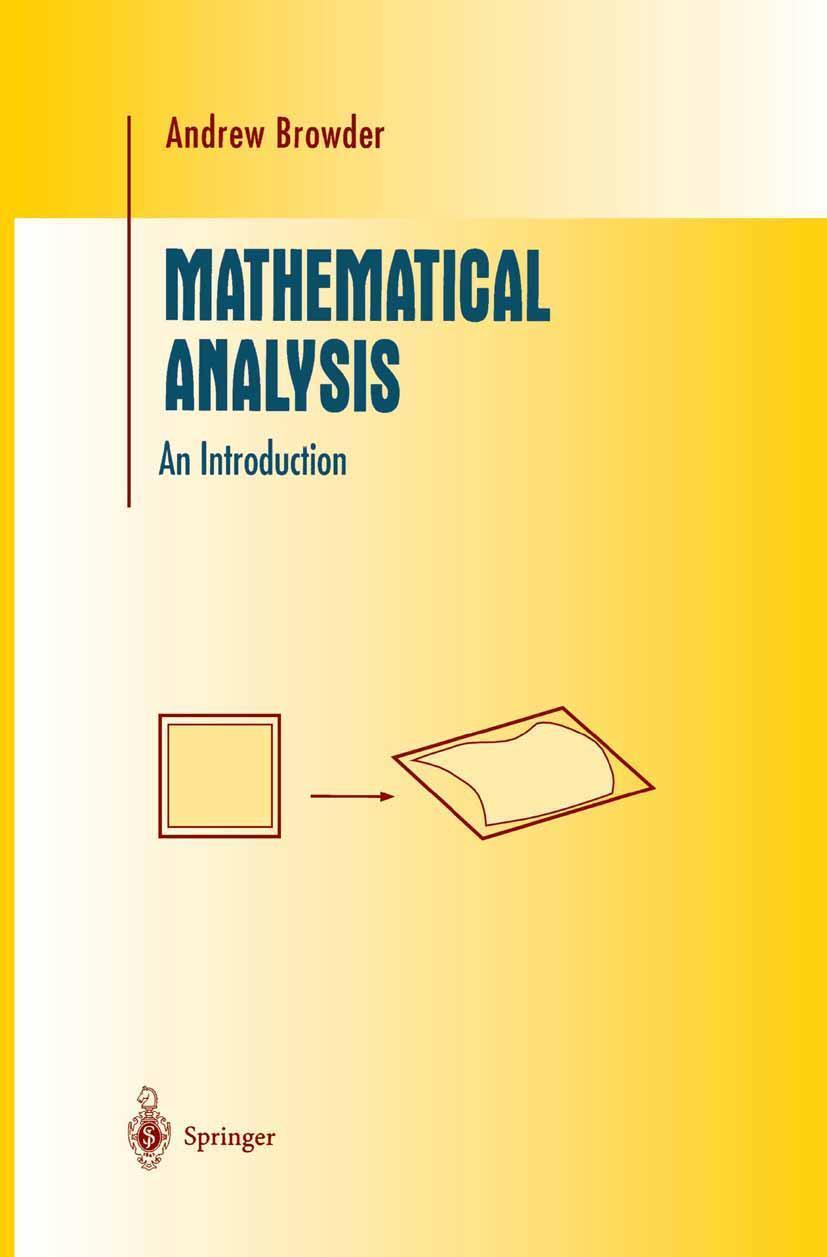 Cover: 9780387946146 | Mathematical Analysis | An Introduction | Andrew Browder | Buch | xiv