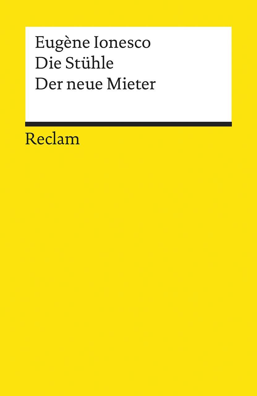 Cover: 9783150086568 | Die Stühle. Der neue Mieter | Zwei Theaterstücke | Eugène Ionesco