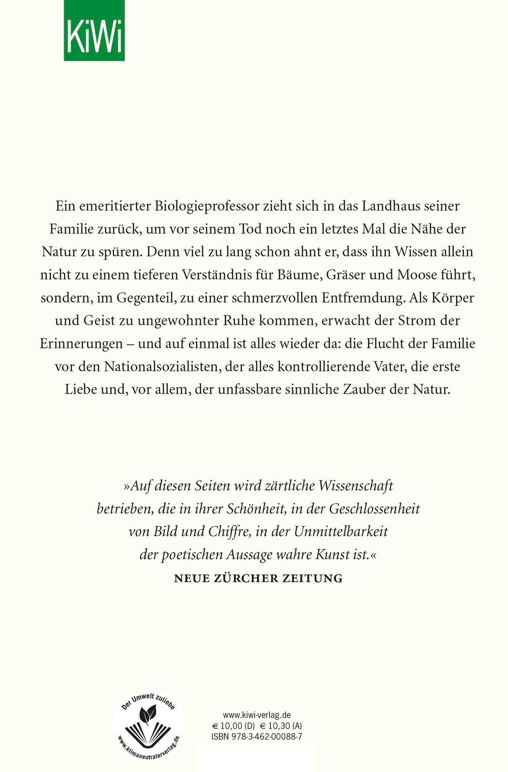 Rückseite: 9783462000887 | Moos | Novelle | Klaus Modick | Taschenbuch | 144 S. | Deutsch | 2021