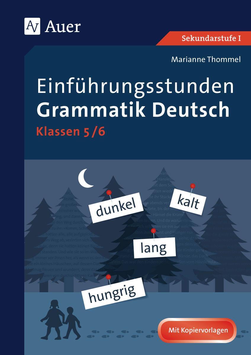 Cover: 9783403077572 | Einführungsstunden Grammatik Deutsch 5-6 | 5. und 6. Klasse | Thommel