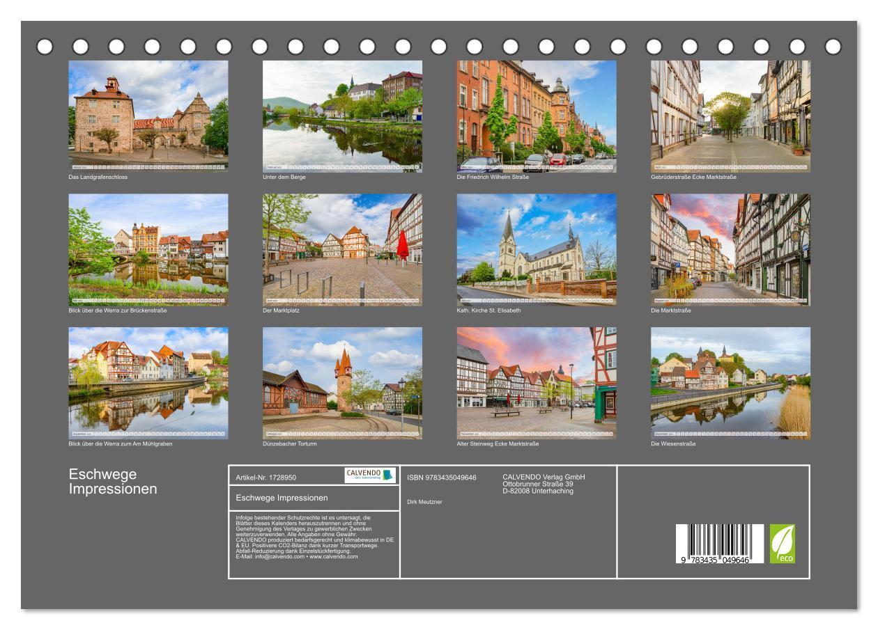 Bild: 9783435049646 | Eschwege Impressionen (Tischkalender 2025 DIN A5 quer), CALVENDO...