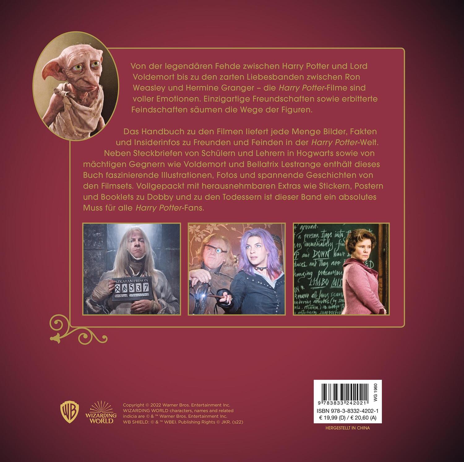Rückseite: 9783833242021 | Aus den Filmen zu Harry Potter: Freunde und Feinde - Das Handbuch...