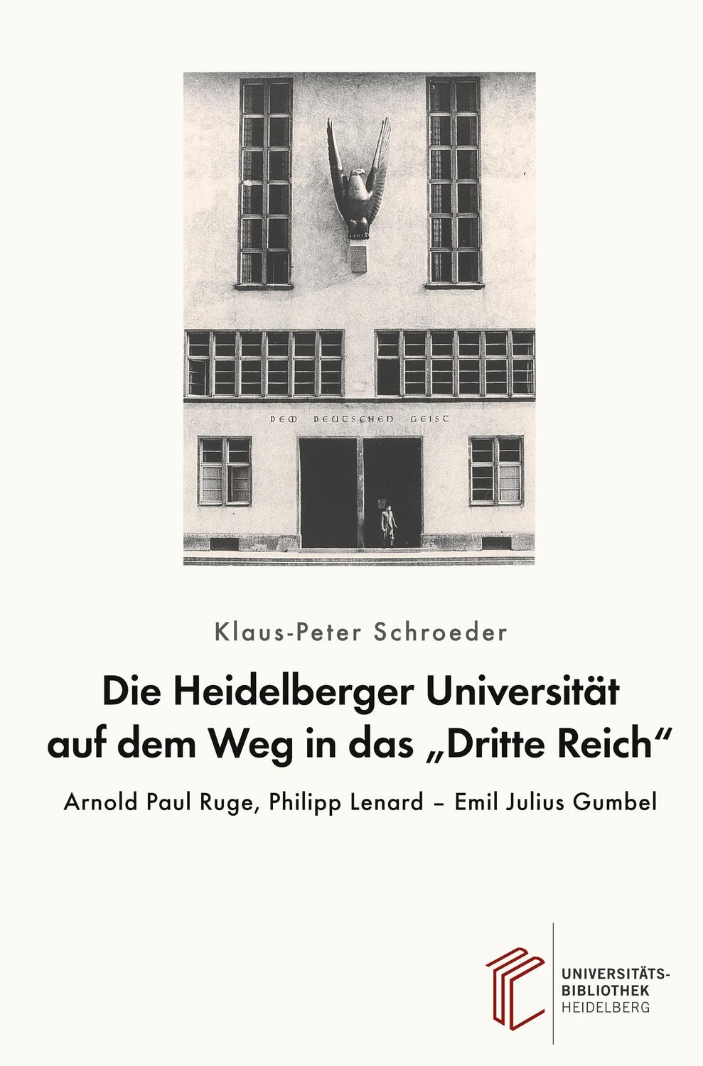 Cover: 9783948083373 | Die Heidelberger Universität auf dem Weg in das "Dritte Reich" | Buch
