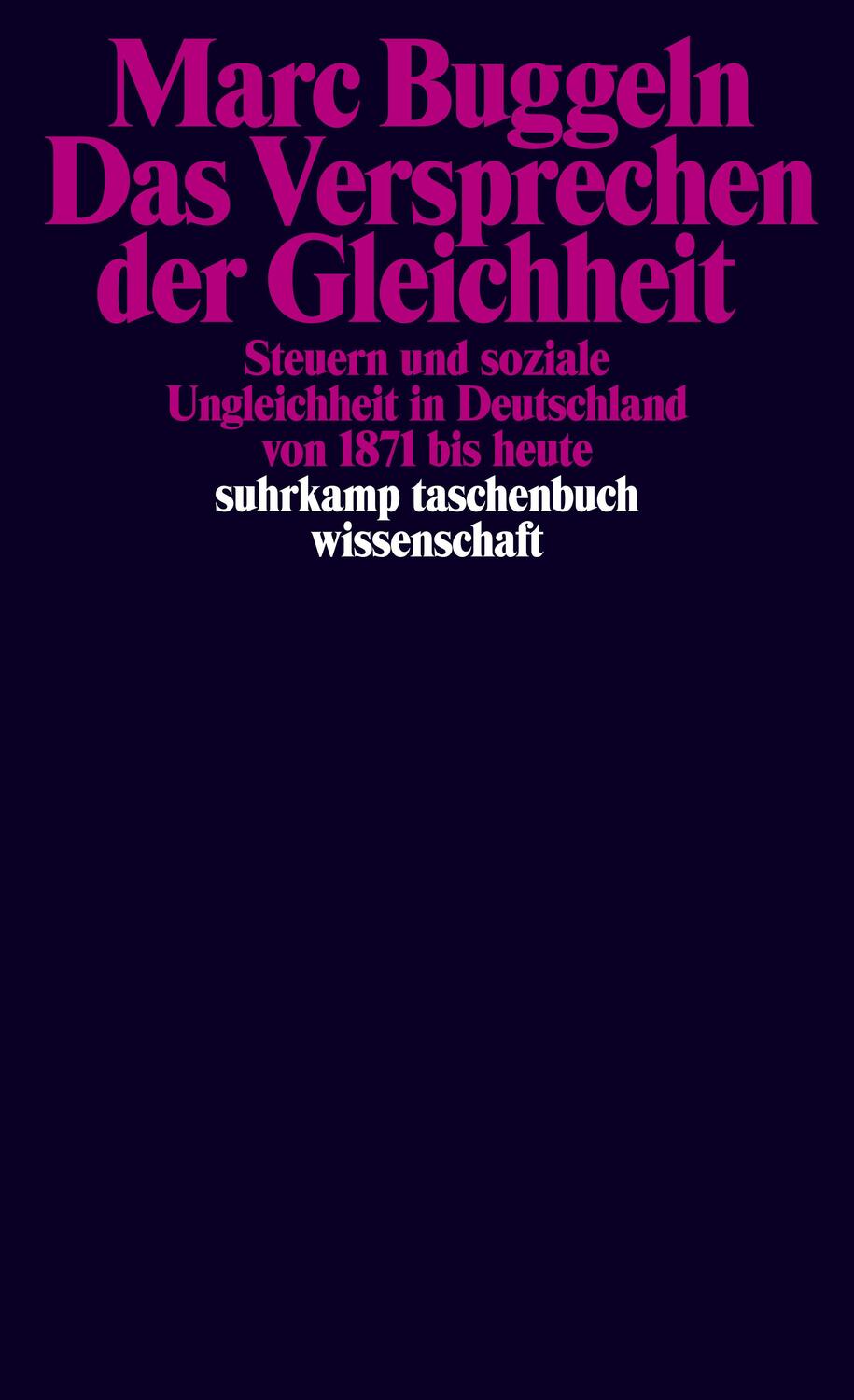 Cover: 9783518299388 | Das Versprechen der Gleichheit | Marc Buggeln | Taschenbuch | Deutsch