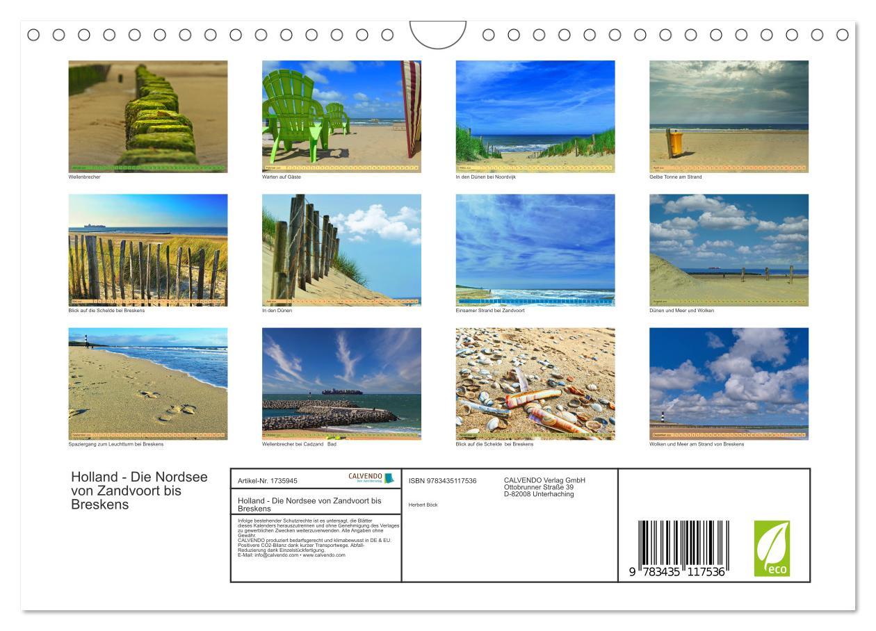 Bild: 9783435117536 | Holland - Die Nordsee von Zandvoort bis Breskens (Wandkalender 2025...