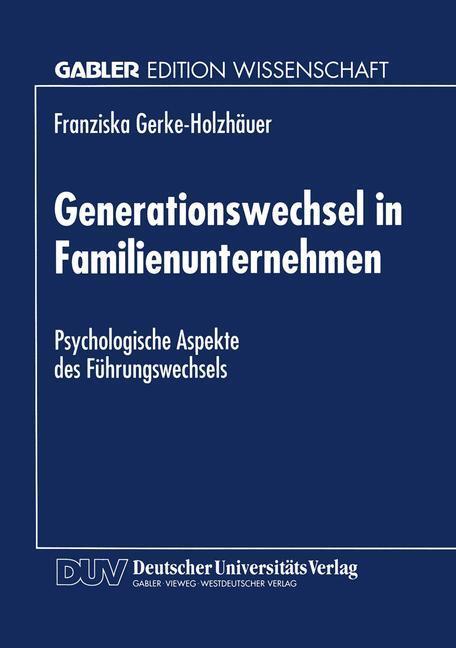 Cover: 9783824462261 | Generationswechsel in Familienunternehmen | Taschenbuch | Paperback