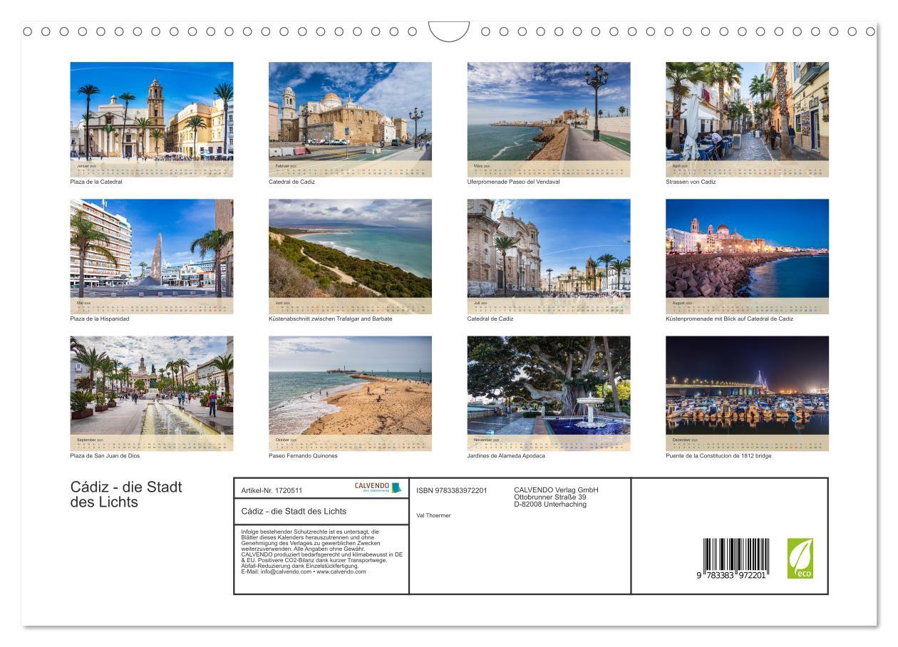 Bild: 9783383972201 | Cádiz - die Stadt des Lichts (Wandkalender 2025 DIN A3 quer),...