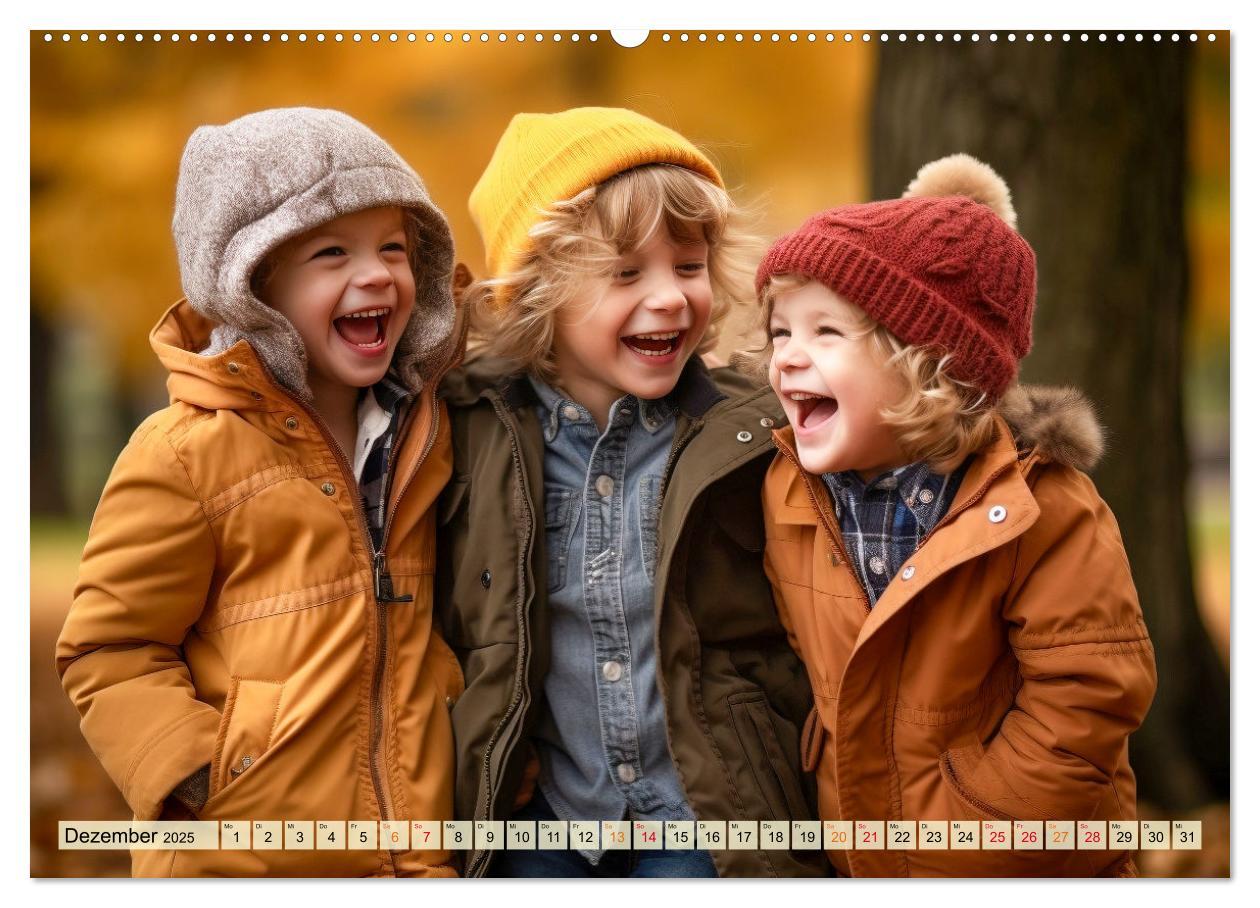 Bild: 9783383864797 | Kinder Lachen (hochwertiger Premium Wandkalender 2025 DIN A2 quer),...