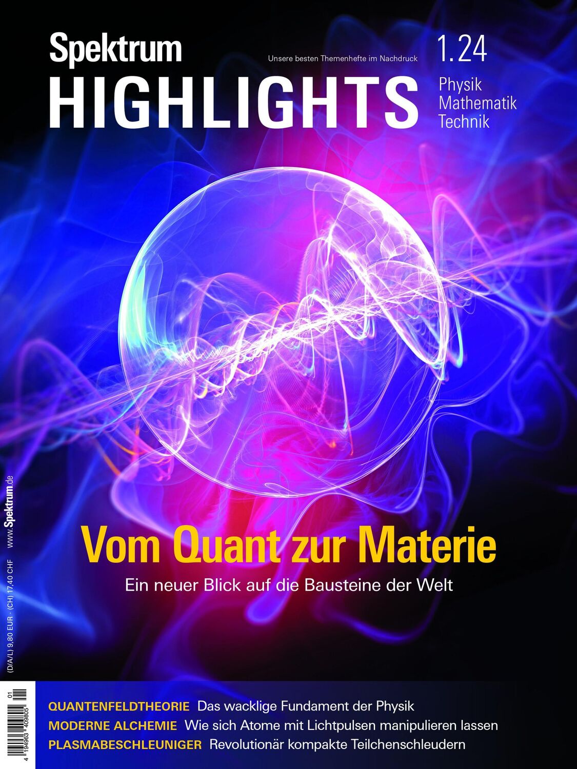 Cover: 9783958928640 | Spektrum Highlights 1/2024 - Vom Quant zur Materie | Wissenschaft