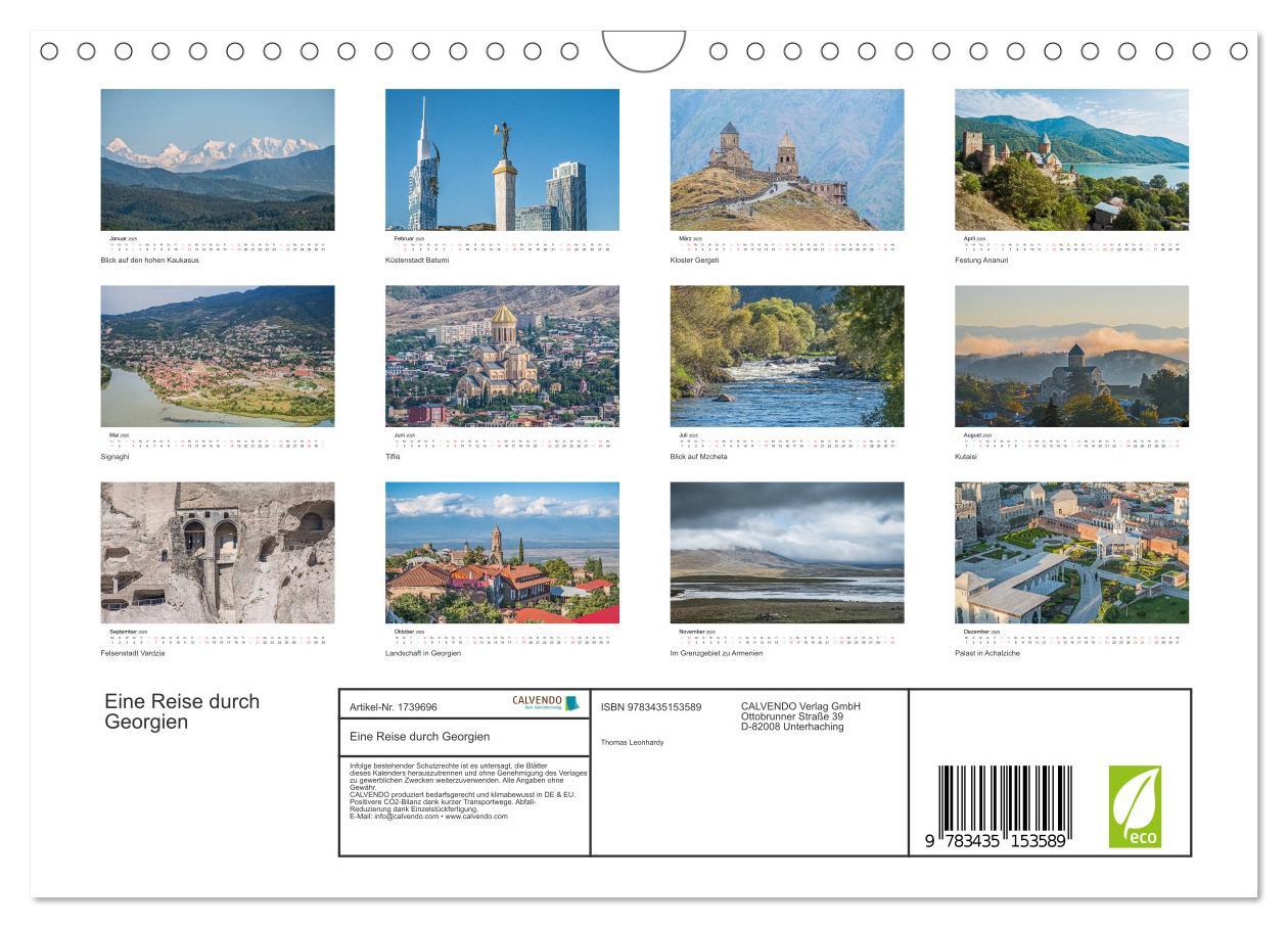 Bild: 9783435153589 | Eine Reise durch Georgien (Wandkalender 2025 DIN A4 quer), CALVENDO...