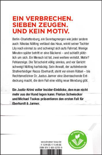 Rückseite: 9783426527559 | Die siebte Zeugin | Justiz-Krimi | Florian Schwiecker (u. a.) | Buch