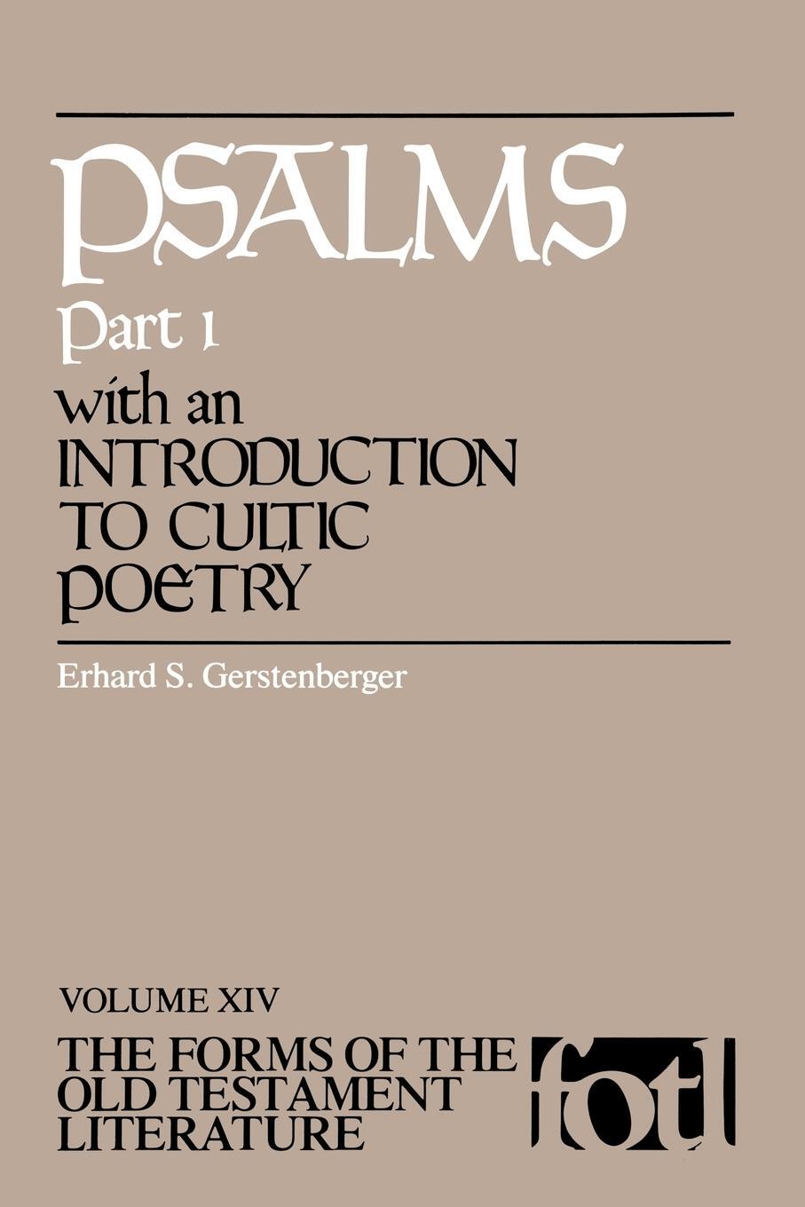 Cover: 9780802802552 | Psalms, Part 1, with an Introduction to Cultic Poetry | Gerstenberger