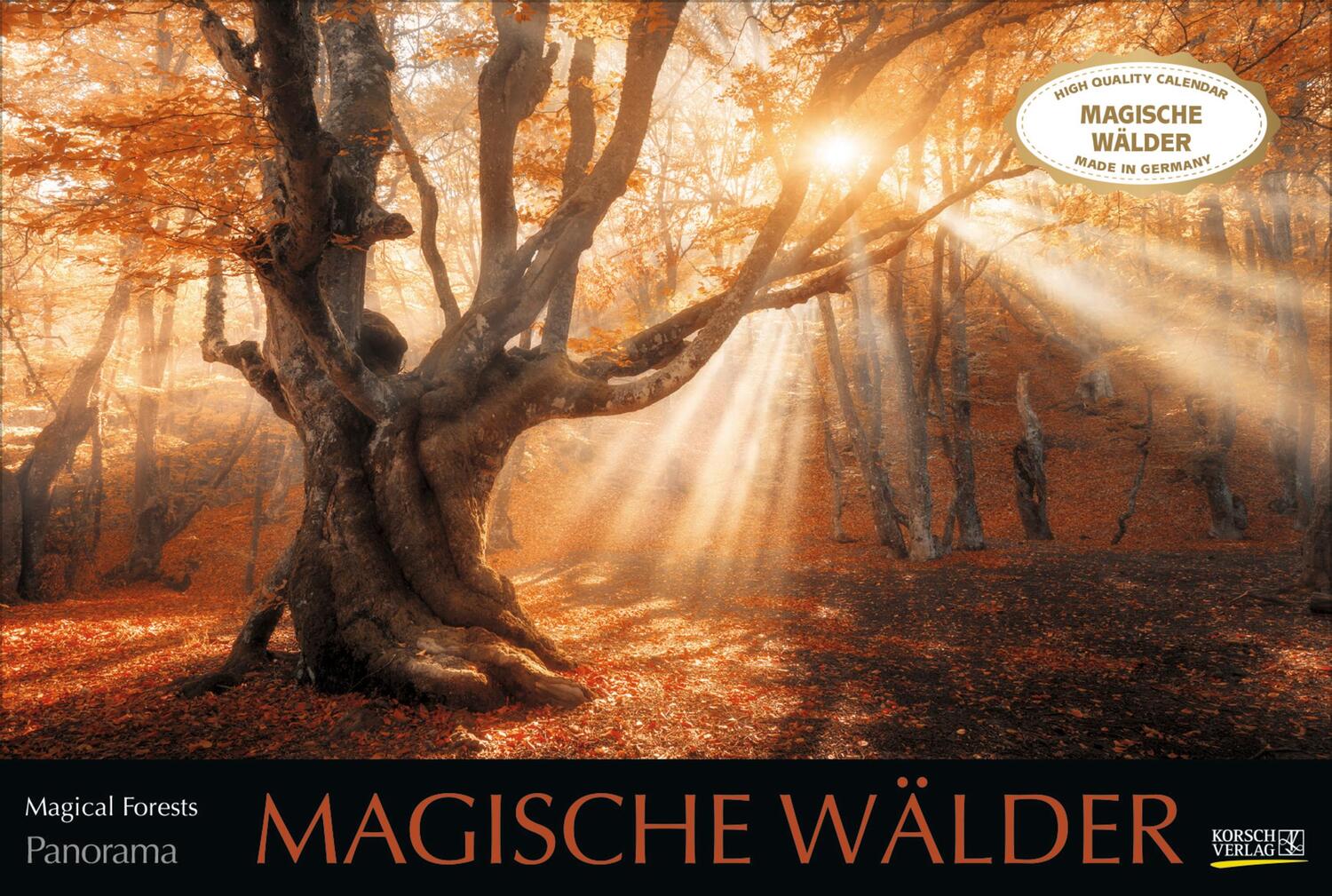 Cover: 9783731876045 | Magische Wälder 2025 | Verlag Korsch | Kalender | 14 S. | Deutsch