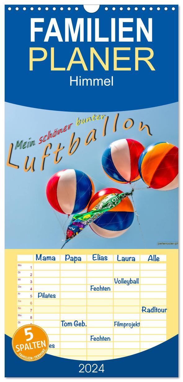 Cover: 9783457116197 | Familienplaner 2025 - Mein schöner bunter Luftballon mit 5 Spalten...