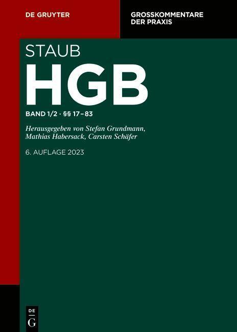 Cover: 9783111088990 | Handelsgesetzbuch §§ 17-83 | Stefan Grundmann (u. a.) | Buch | XXIX