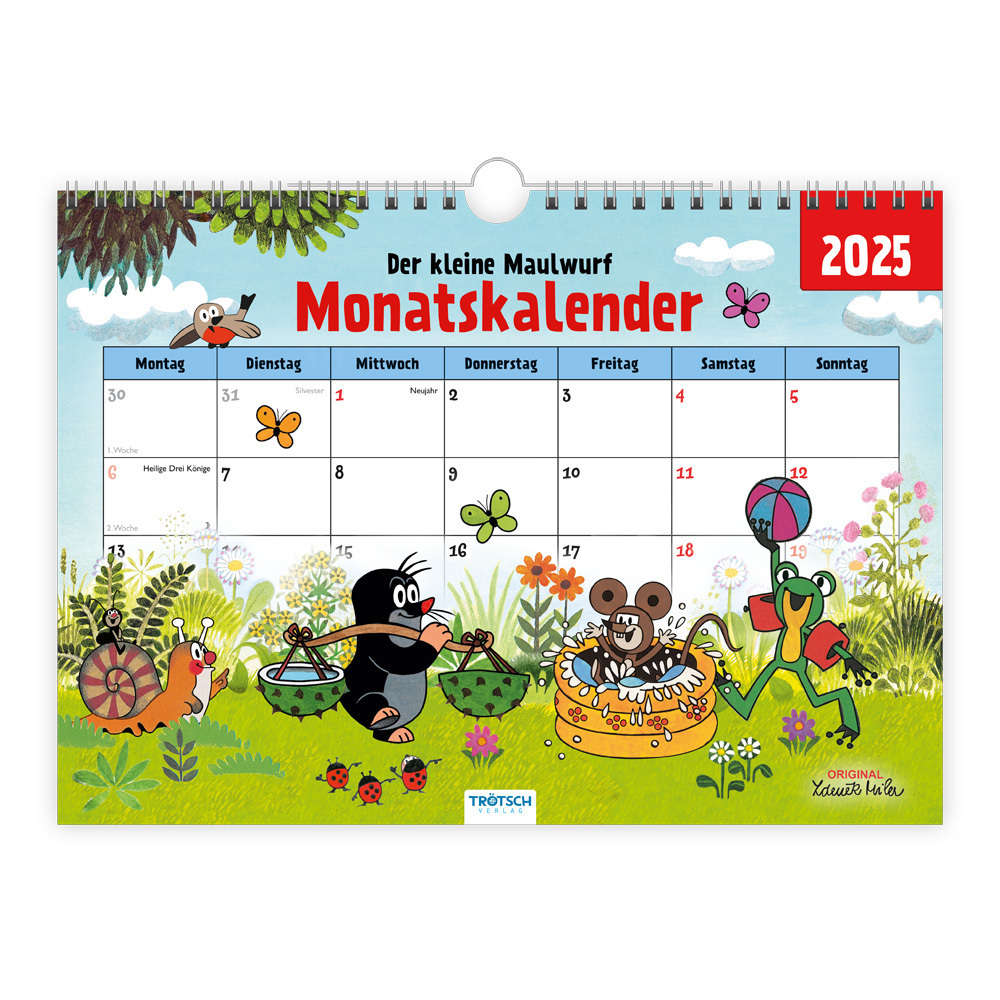 Cover: 4251901506825 | Trötsch Der kleine Maulwurf Monatsterminer Monatskalender 2025 | Co.KG