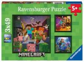 Cover: 4005556056217 | Ravensburger Kinderpuzzle 05621 - Minecraft Biomes - 3x49 Teile...