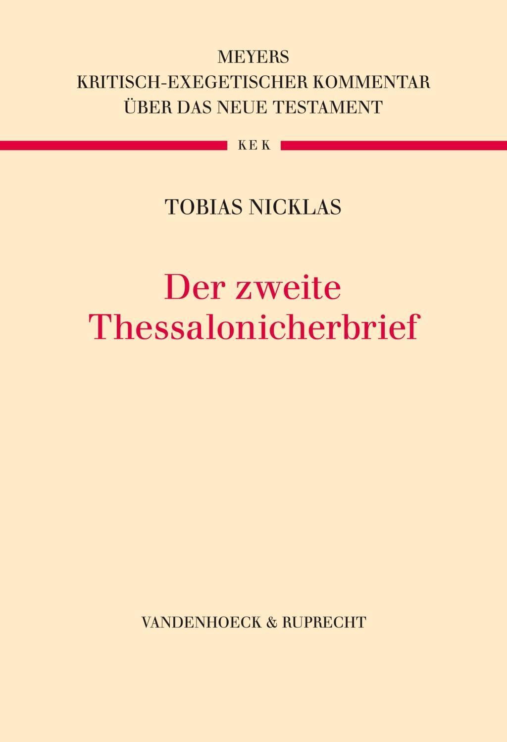 Cover: 9783525516393 | Der zweite Thessalonicherbrief | Tobias Nicklas | Buch | 199 S. | 2018