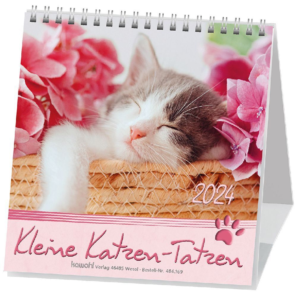 Cover: 9783754816943 | Kleine Katzen-Tatzen 2024 | Postkarten-Kalender | Kalender | 13 S.
