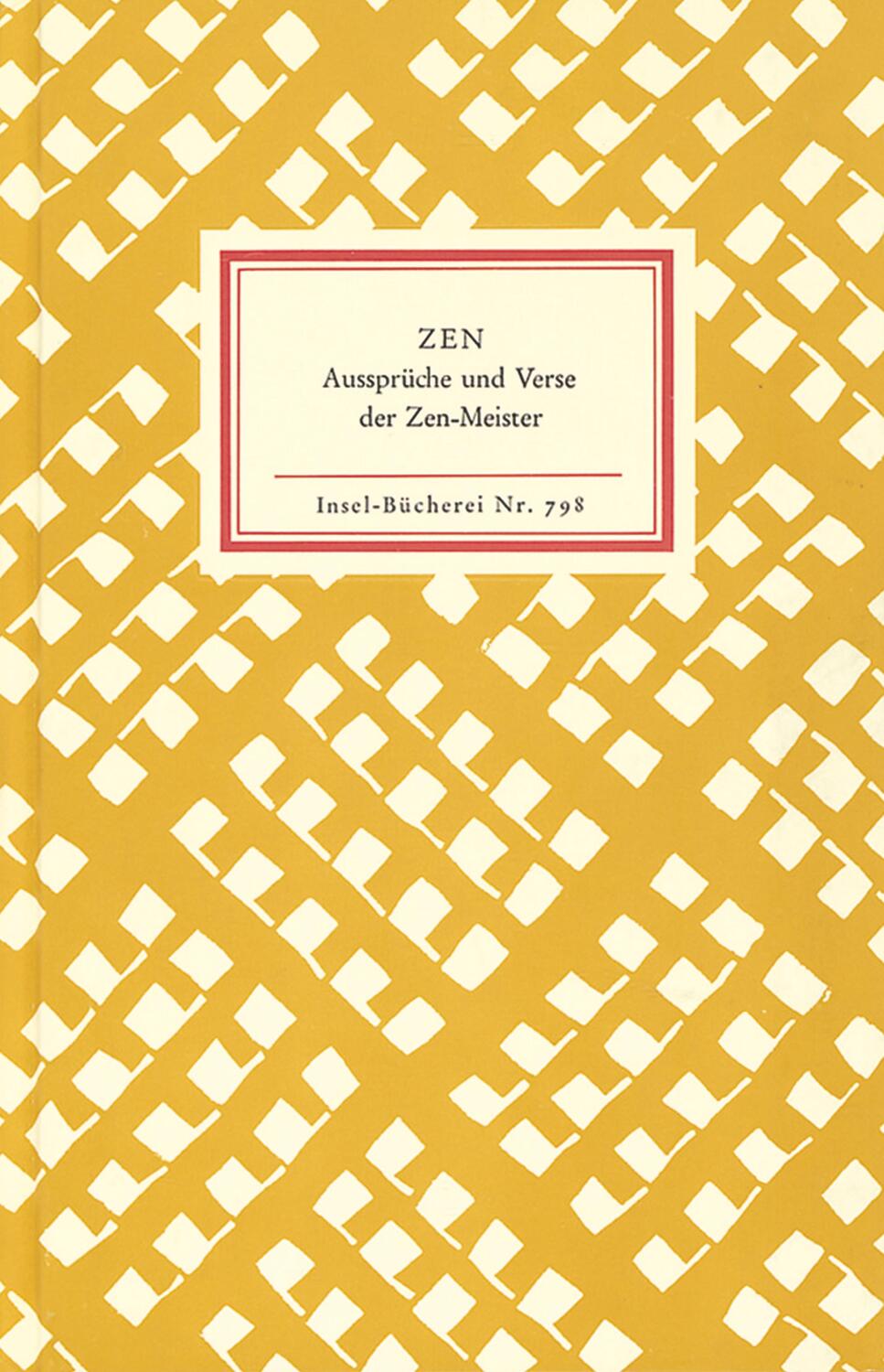 Cover: 9783458087984 | Zen | Aussprüche und Verse der Zen-Meister | Buch | Insel-Bücherei