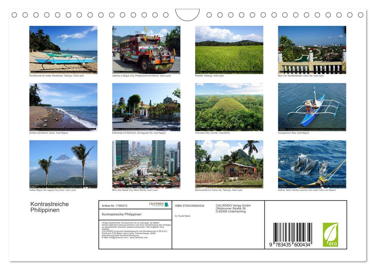 Bild: 9783435600434 | Kontrastreiche Philippinen (Wandkalender 2025 DIN A4 quer),...