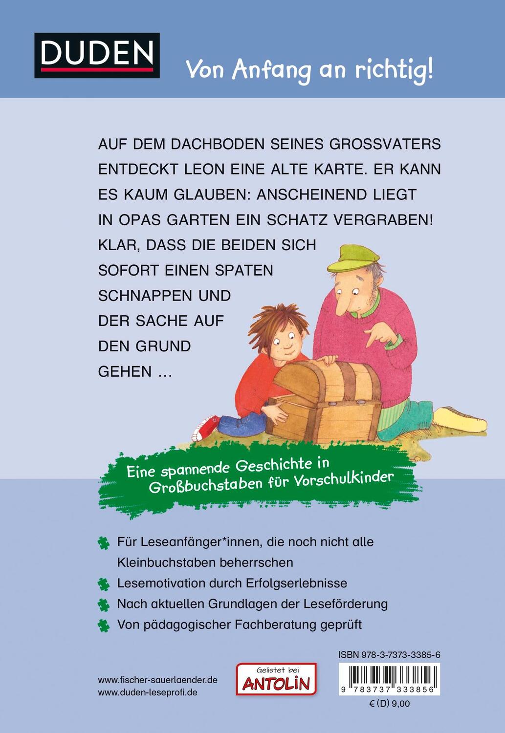 Rückseite: 9783737333856 | Duden Leseprofi - DIE GEHEIMNISVOLLE SCHATZKARTE, Erstes Lesen | Buch