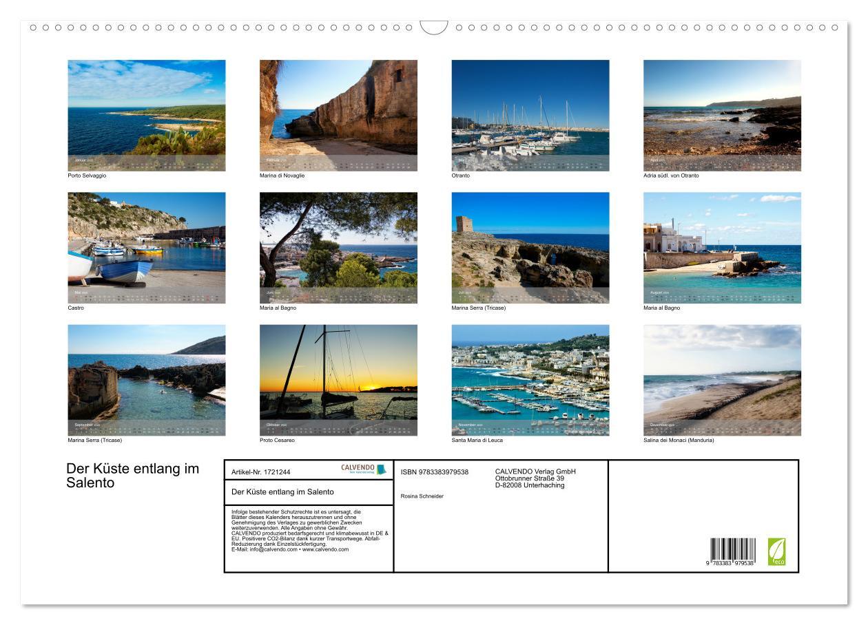 Bild: 9783383979538 | Der Küste entlang im Salento (Wandkalender 2025 DIN A2 quer),...