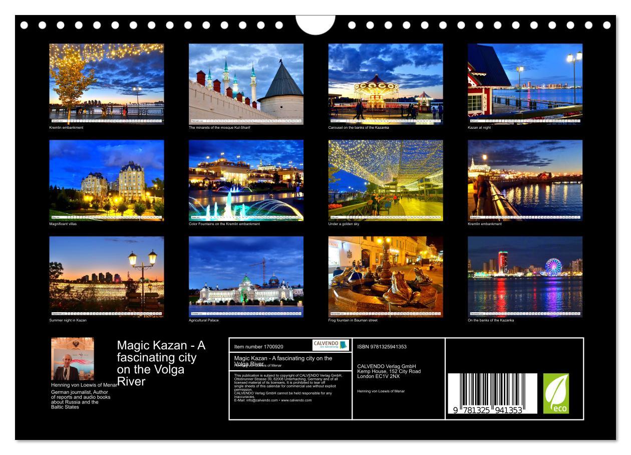 Bild: 9781325941353 | Magic Kazan - A fascinating city on the Volga River (Wall Calendar...