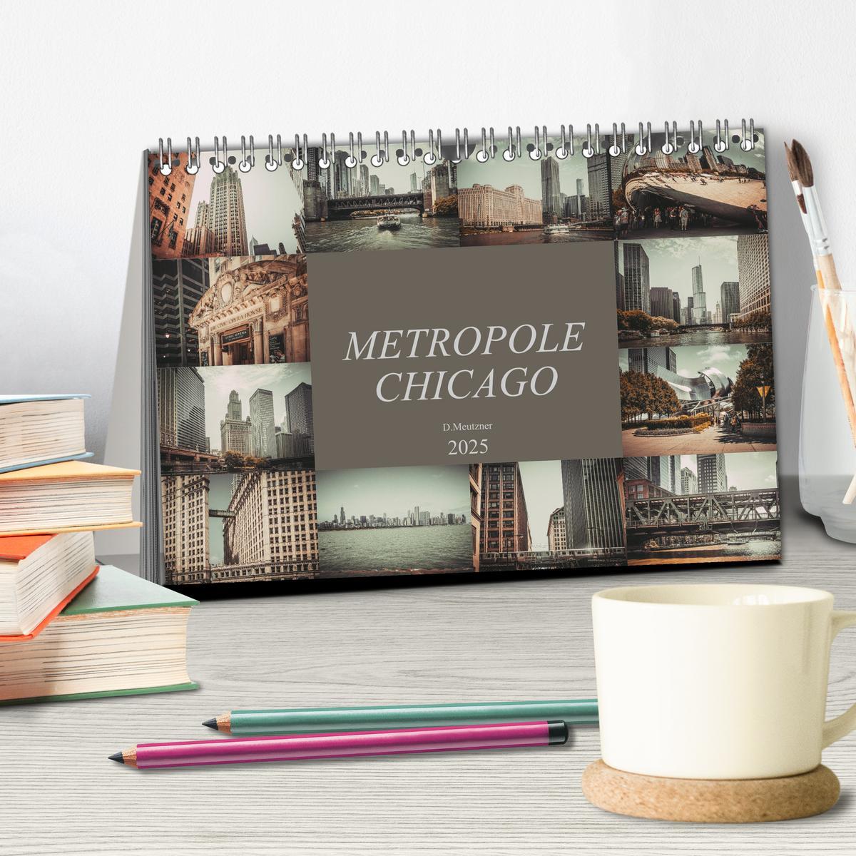 Bild: 9783435352968 | Metropole Chicago (Tischkalender 2025 DIN A5 quer), CALVENDO...