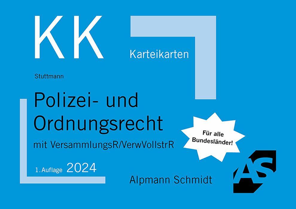 Cover: 9783867525695 | Karteikarten Polizei- und Ordnungsrecht | Martin Stuttmann | Buch
