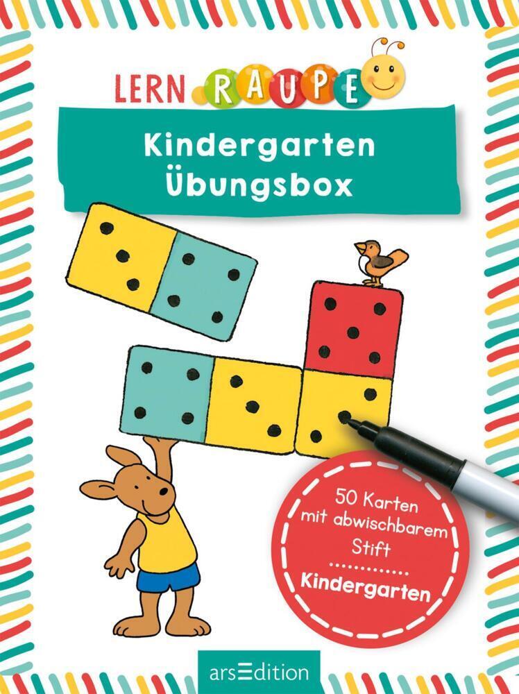 Bild: 9783845846859 | Lernraupe - Kindergarten-Übungsbox | 50 Karten mit abwischbarem Stift