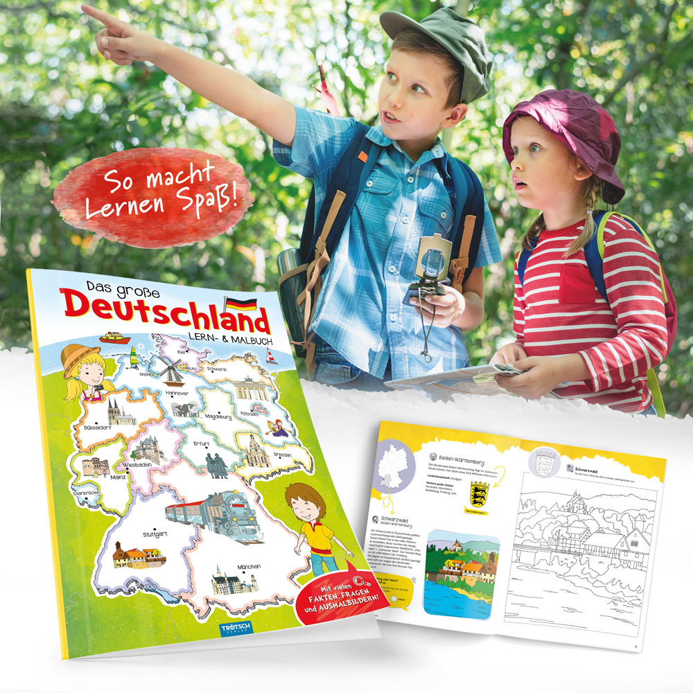 Bild: 9783965521742 | Das große Deutschland Lern- und Malbuch | Trötsch Verlag GmbH &amp; Co. KG