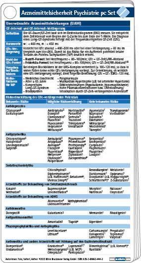 Cover: 9783898624442 | Arzneimittelsicherheit in der Psychiatrie pocketcard Set | Broschüre