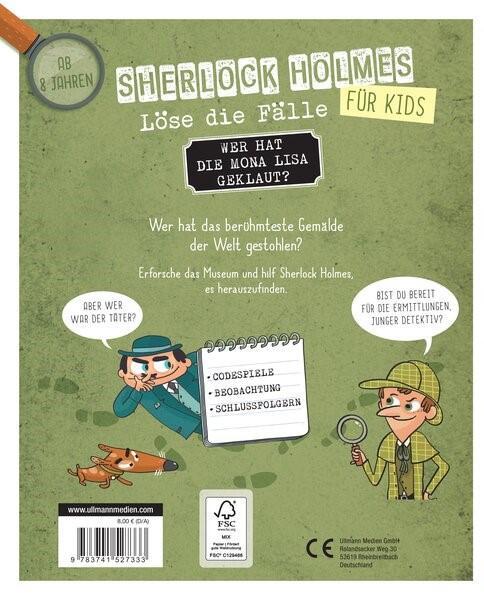 Rückseite: 9783741527333 | Wer hat die Mona Lisa geklaut? Sherlock Holmes für Kids - Löse die...