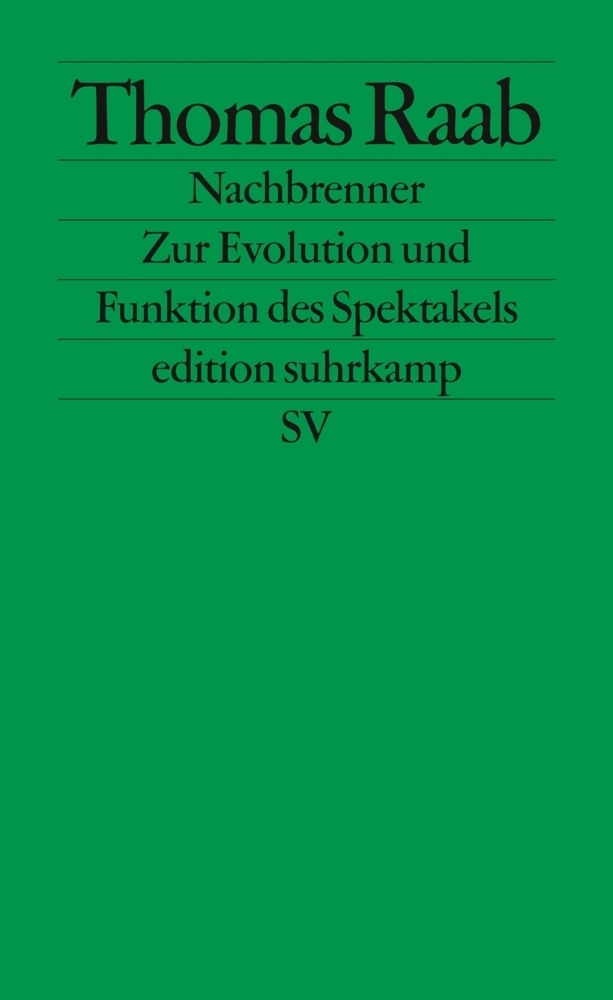 Cover: 9783518124581 | Nachbrenner | Zur Evolution und Funktion des Spektakels | Thomas Raab