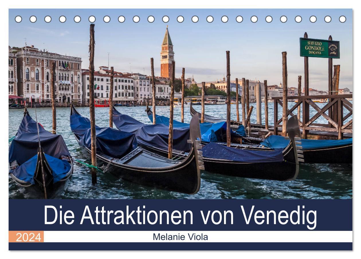Cover: 9783383442360 | Die Attraktionen von Venedig (Tischkalender 2024 DIN A5 quer),...
