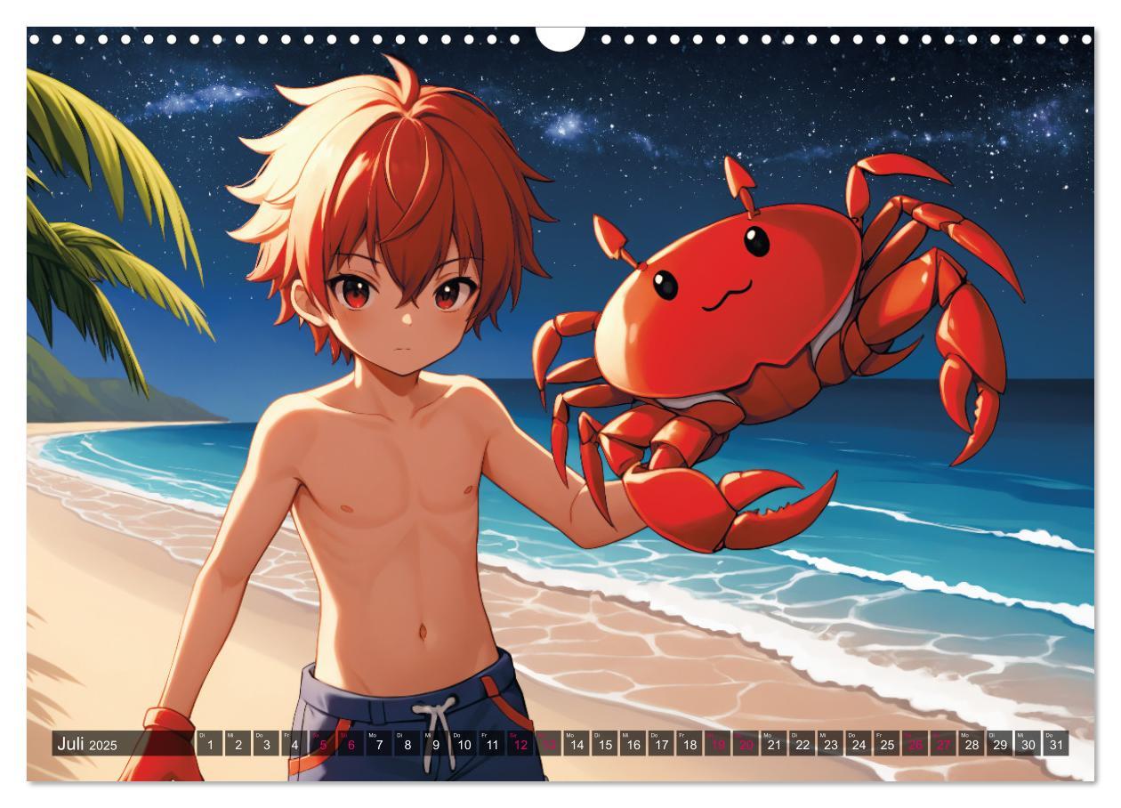 Bild: 9783457145395 | Manga Kalender Sternzeichen (Wandkalender 2025 DIN A3 quer),...