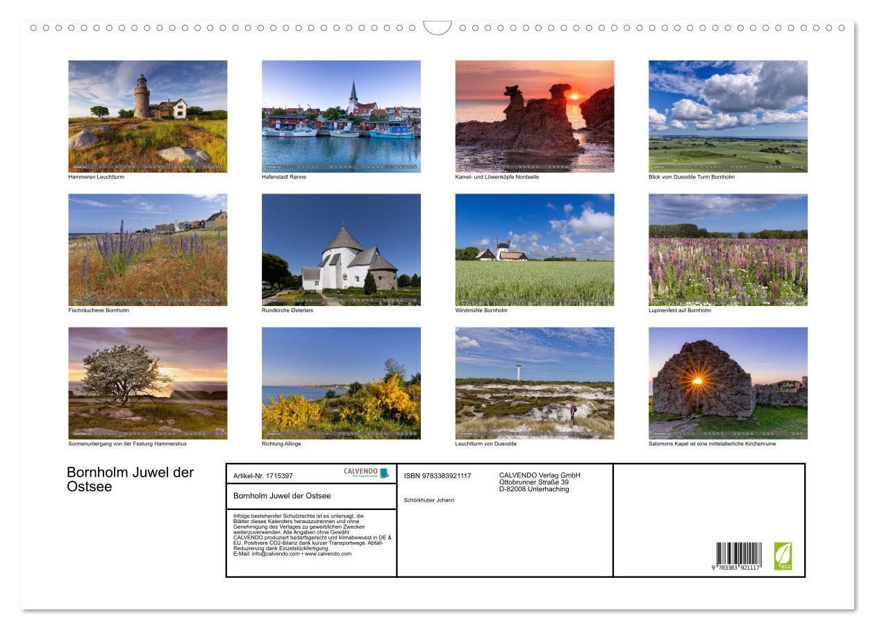 Bild: 9783383921117 | Bornholm Juwel der Ostsee (Wandkalender 2025 DIN A2 quer), CALVENDO...