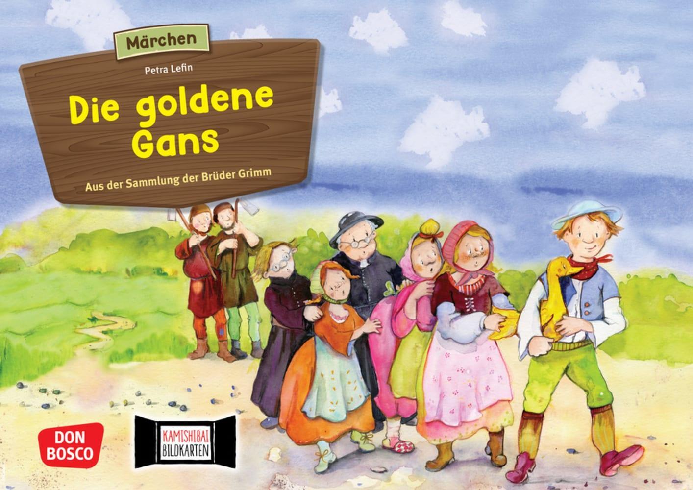 Cover: 4260179513626 | Die goldene Gans. Kamishibai Bildkartenset. | Brüder Grimm | Box