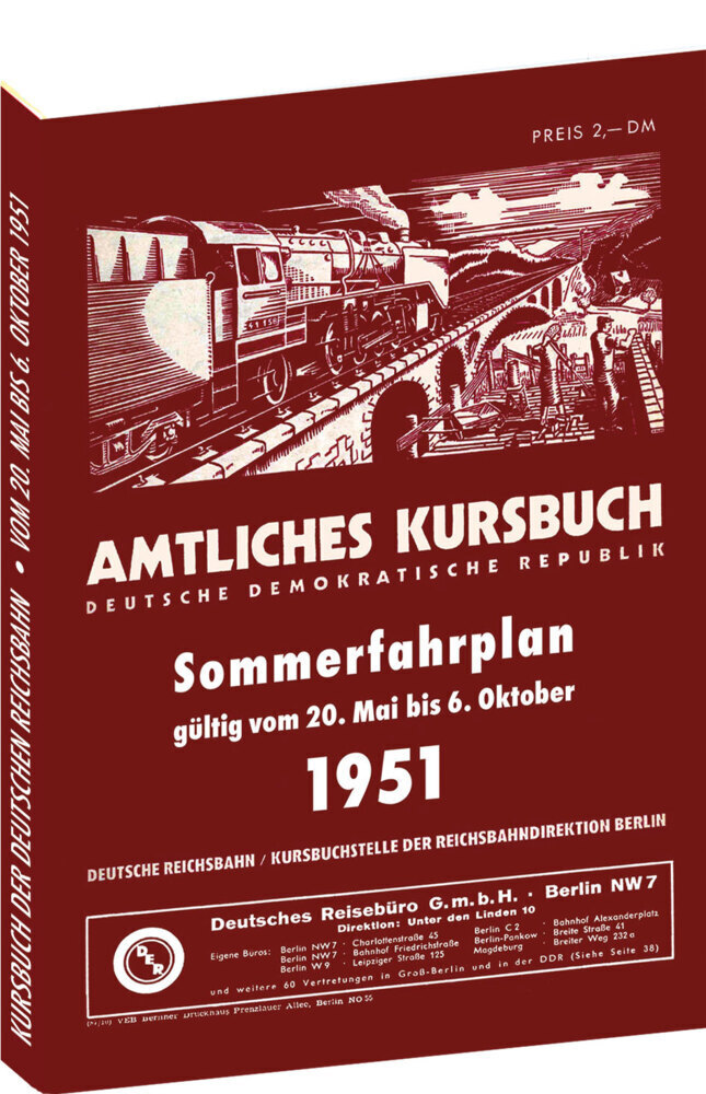 Cover: 9783959665032 | Kursbuch der Deutschen Reichsbahn - Sommerfahrplan 1951 | Rockstuhl
