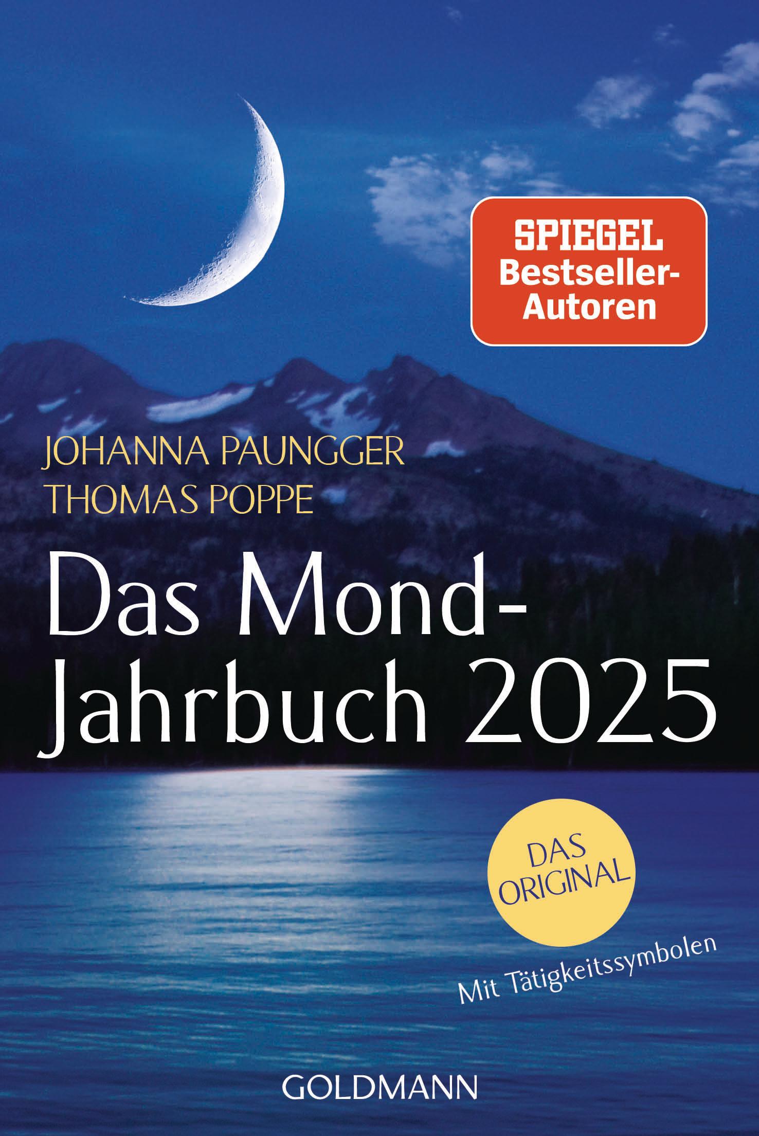 Cover: 9783442180080 | Das Mond-Jahrbuch 2025 | Maße (B/H): 13 x 19 cm | Paungger | Kalender