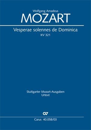 Cover: 9790007083892 | Vesperae solennes de Dominica (Klavierauszug) | KV 321, 1779 | Mozart